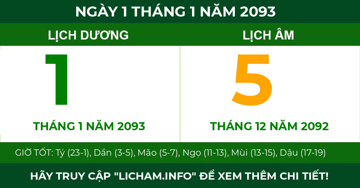 lịch âm ngày 1 tháng 1 năm 2093
