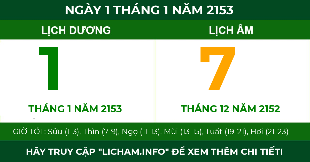 lịch âm ngày 1 tháng 1 năm 2153