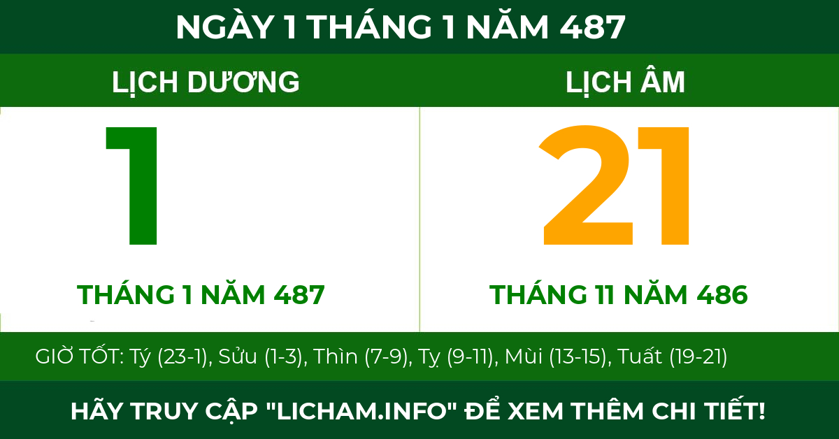 lịch âm ngày 1 tháng 1 năm 487