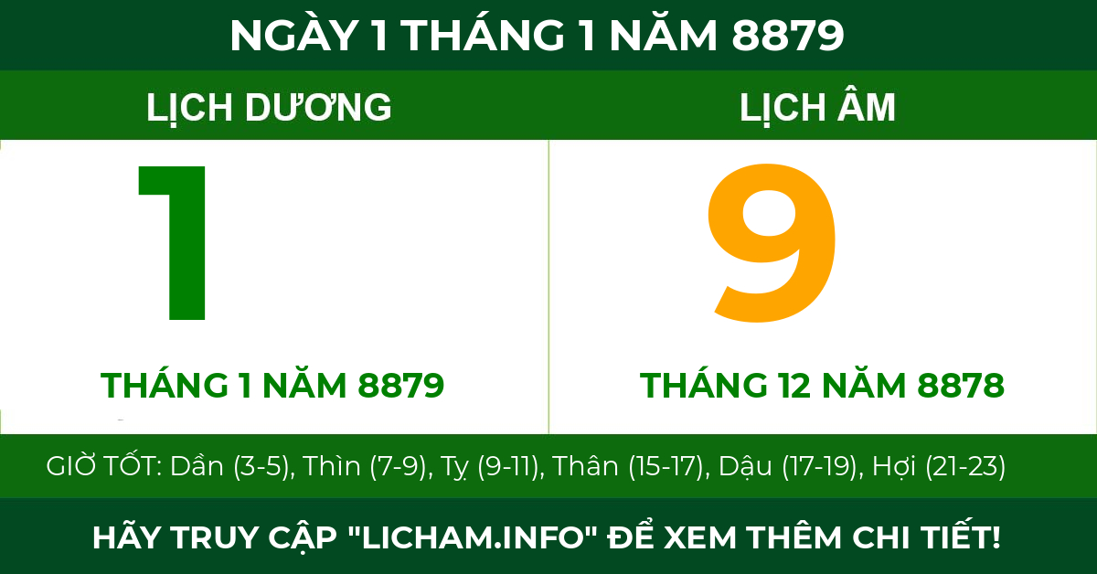 lịch âm ngày 1 tháng 1 năm 8879