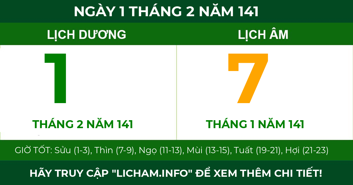lịch âm ngày 1 tháng 2 năm 141