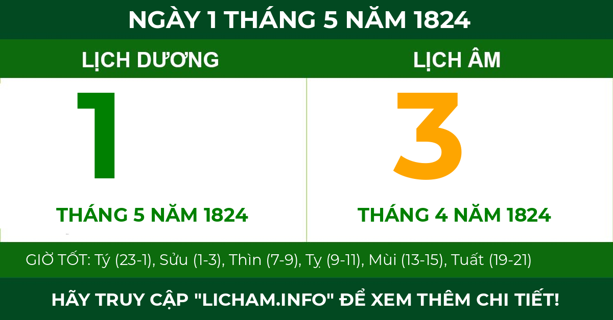 lịch âm ngày 1 tháng 5 năm 1824