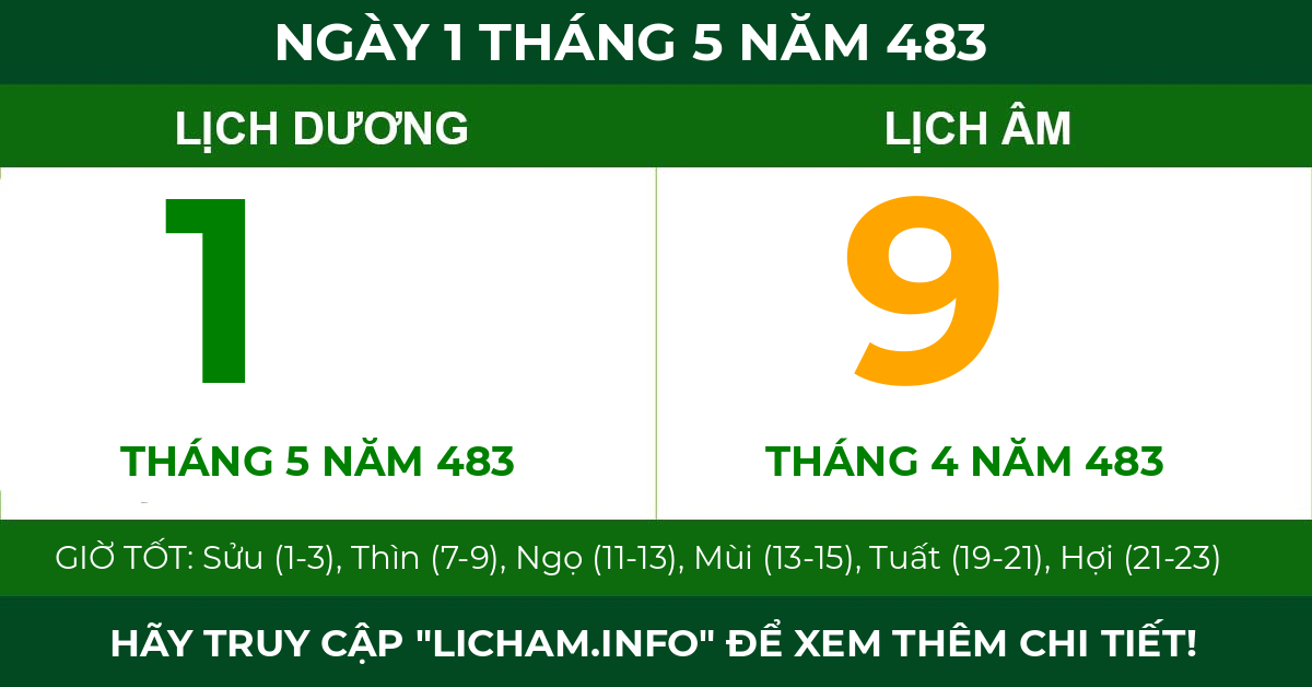 lịch âm ngày 1 tháng 5 năm 483