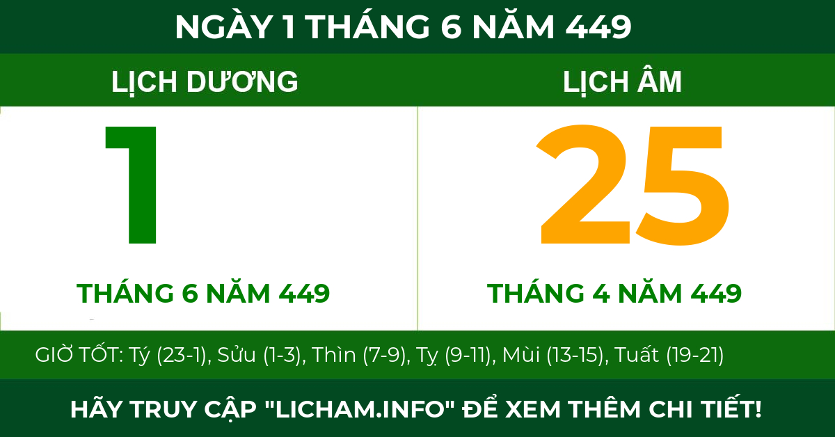 lịch âm ngày 1 tháng 6 năm 449