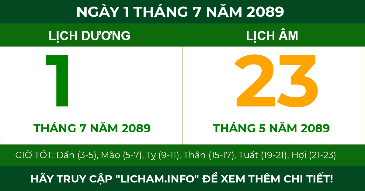 lịch âm ngày 1 tháng 7 năm 2089