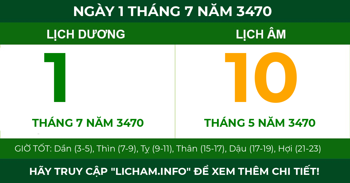 lịch âm ngày 1 tháng 7 năm 3470