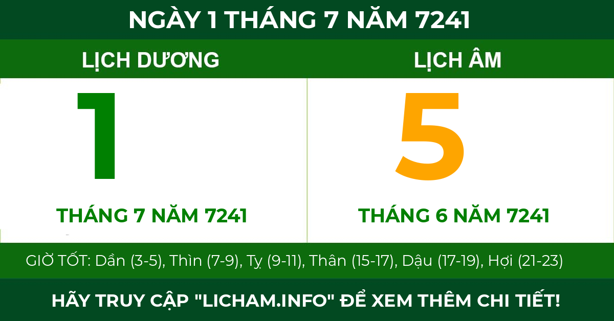 lịch âm ngày 1 tháng 7 năm 7241