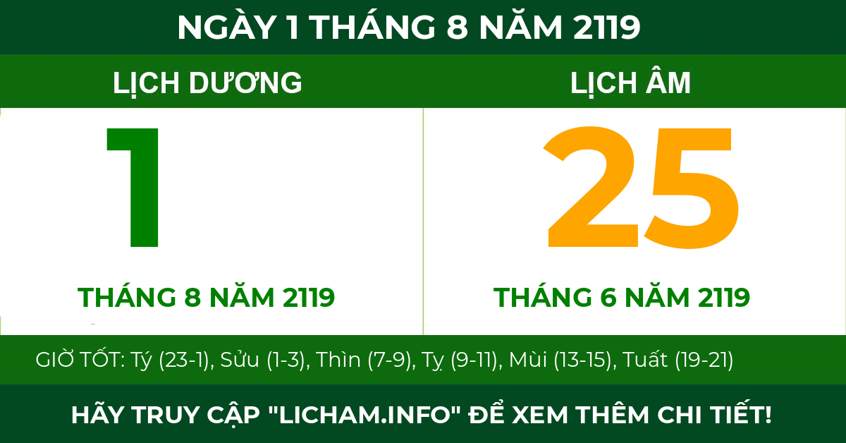 lịch âm ngày 1 tháng 8 năm 2119
