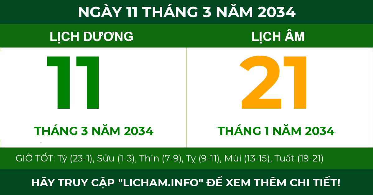 lịch âm ngày 11 tháng 3 năm 2034