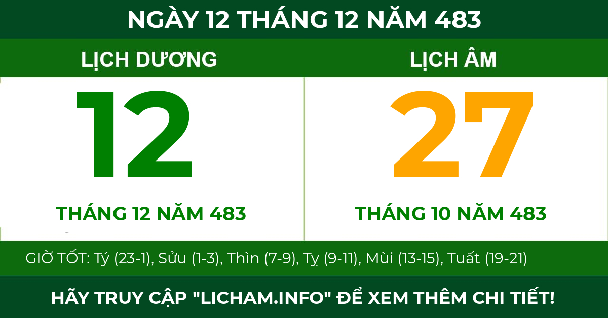 lịch âm ngày 12 tháng 12 năm 483