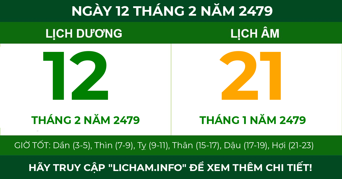 lịch âm ngày 12 tháng 2 năm 2479