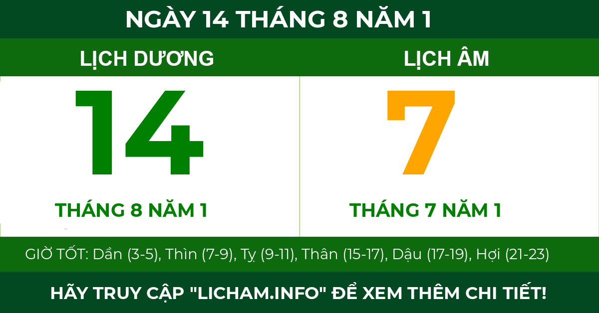 lịch âm ngày 14 tháng 8 năm 1