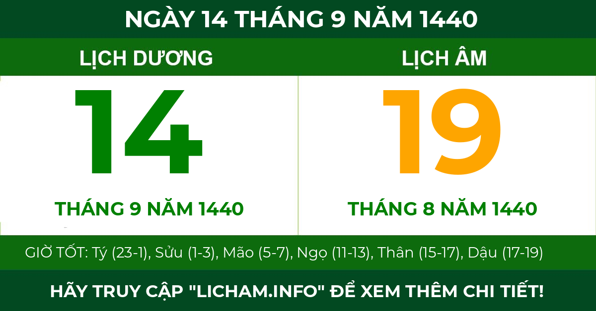 lịch âm ngày 14 tháng 9 năm 1440