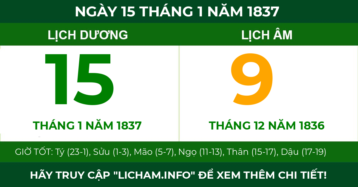 lịch âm ngày 15 tháng 1 năm 1837