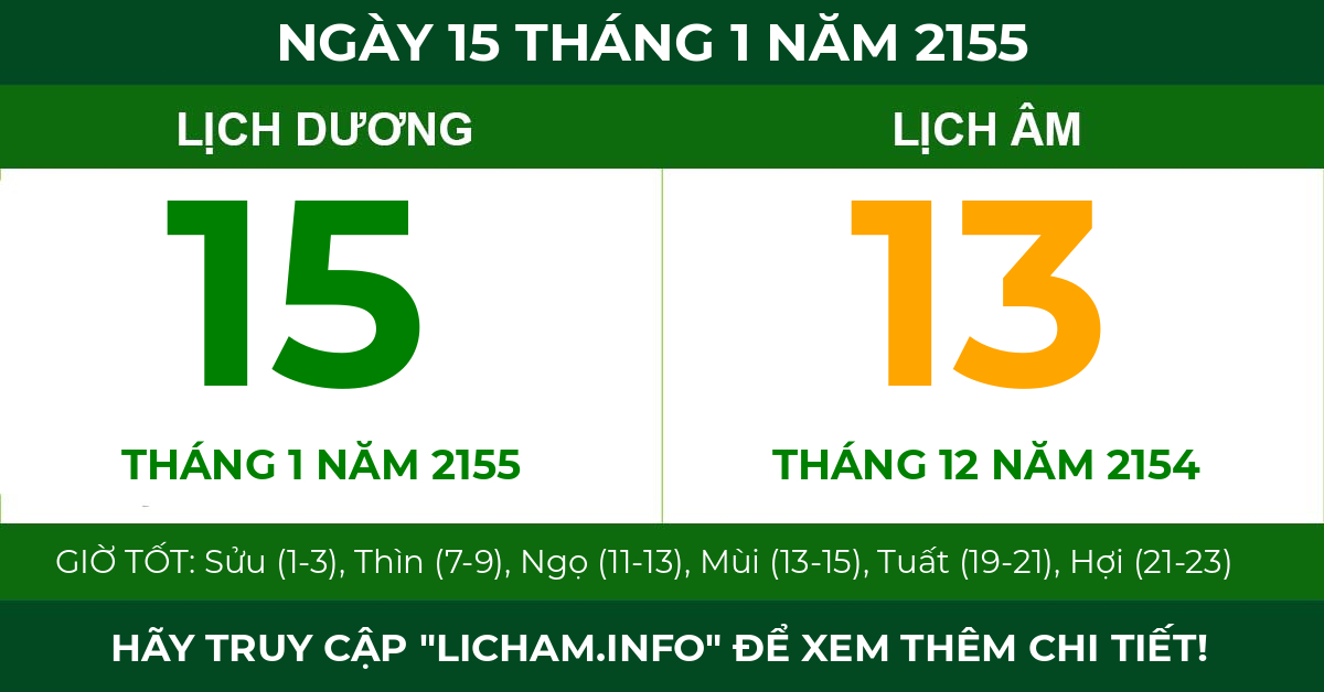 lịch âm ngày 15 tháng 1 năm 2155