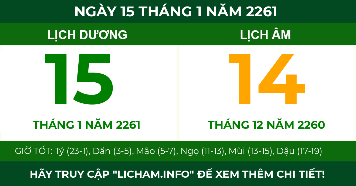 lịch âm ngày 15 tháng 1 năm 2261