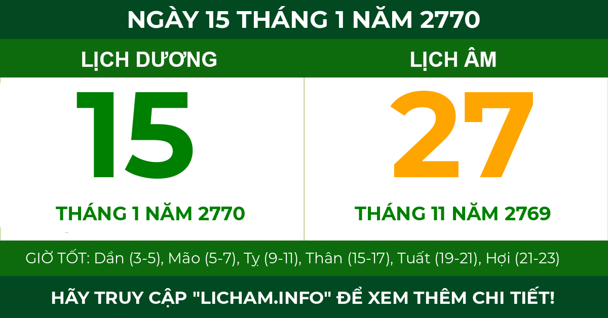 lịch âm ngày 15 tháng 1 năm 2770