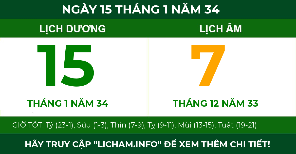 lịch âm ngày 15 tháng 1 năm 34