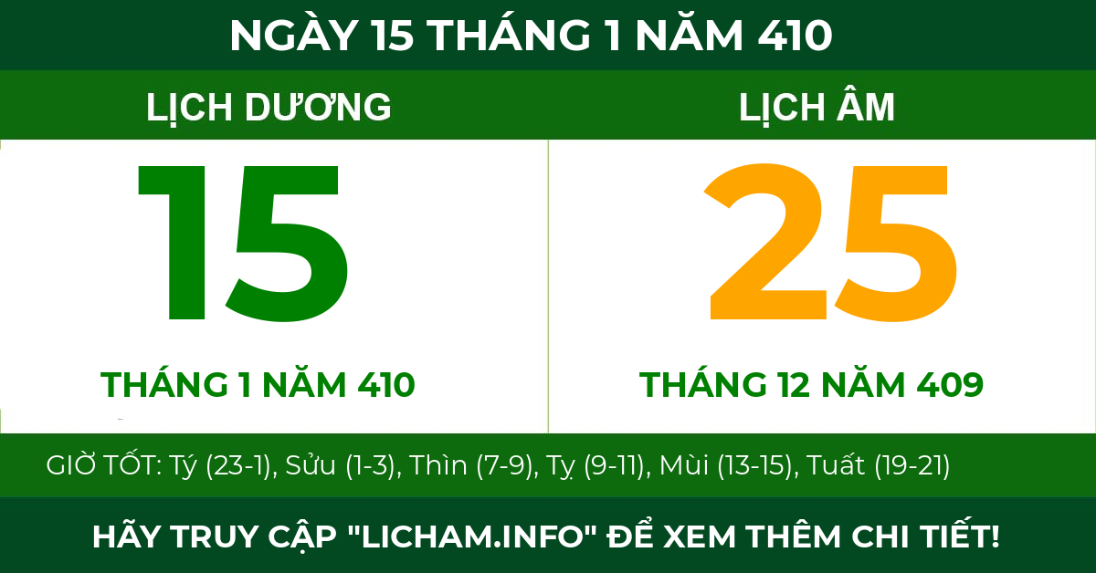 lịch âm ngày 15 tháng 1 năm 410