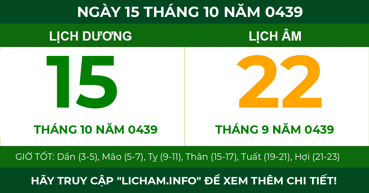 lịch âm ngày 15 tháng 10 năm 0439