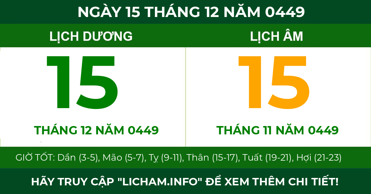 lịch âm ngày 15 tháng 12 năm 0449