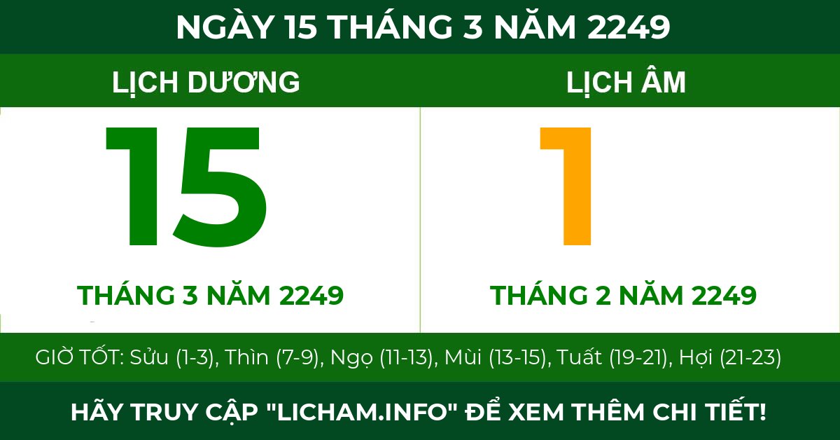 lịch âm ngày 15 tháng 3 năm 2249