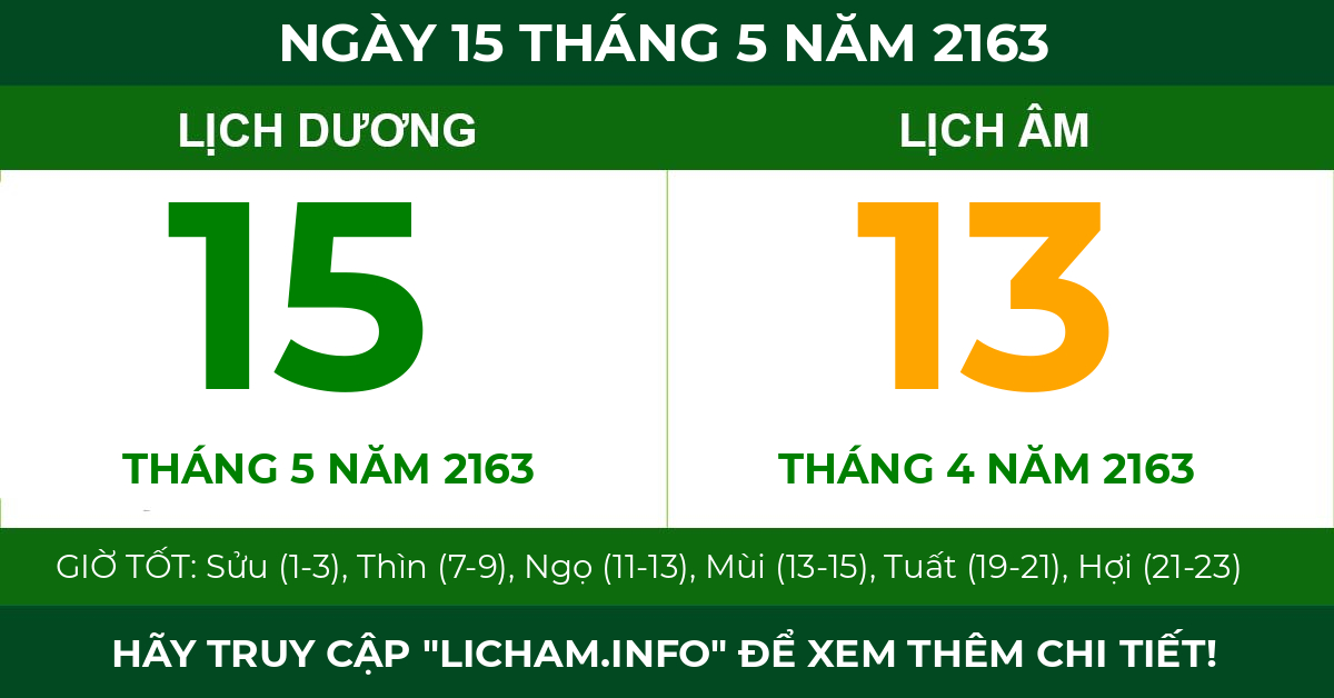 lịch âm ngày 15 tháng 5 năm 2163