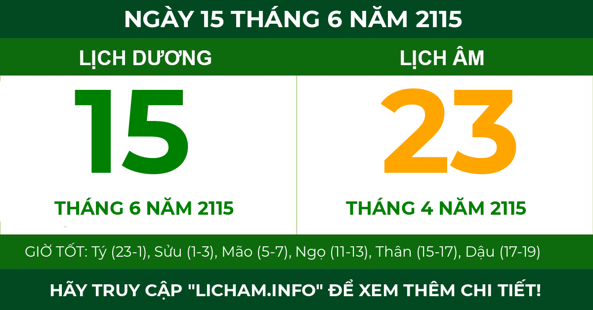 lịch âm ngày 15 tháng 6 năm 2115