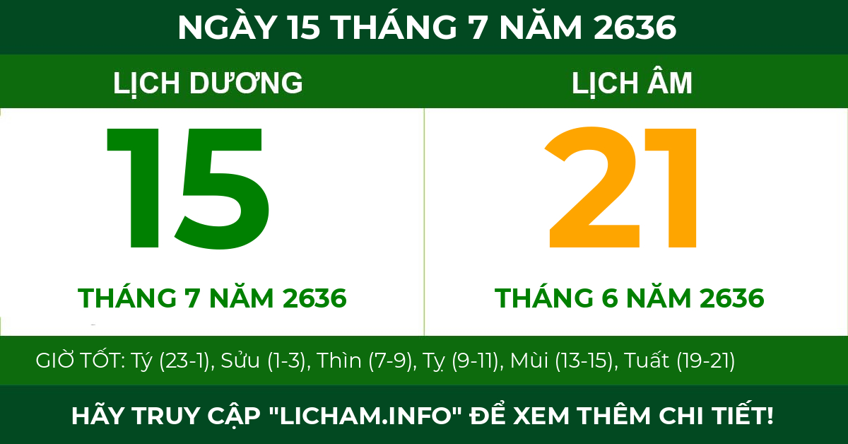lịch âm ngày 15 tháng 7 năm 2636