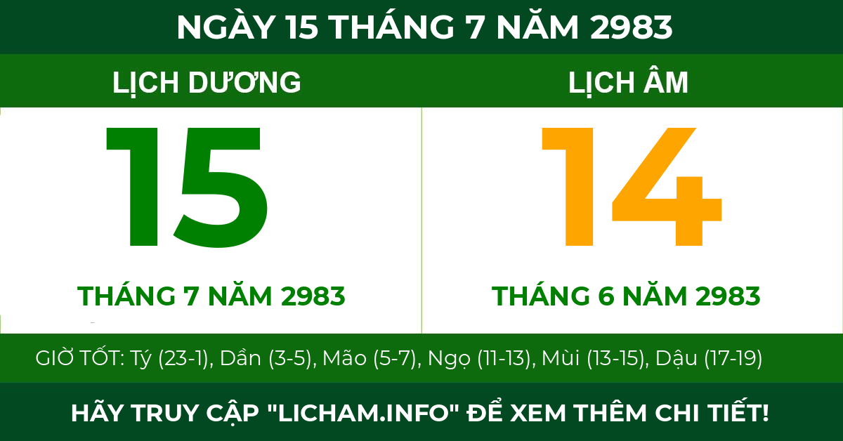lịch âm ngày 15 tháng 7 năm 2983