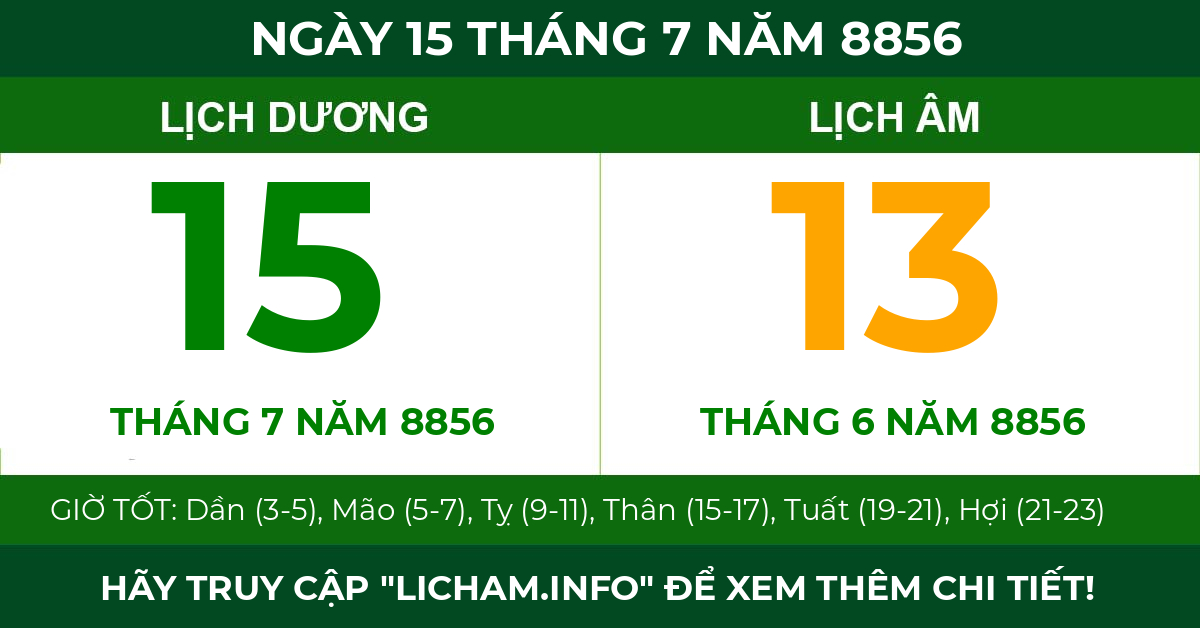 lịch âm ngày 15 tháng 7 năm 8856