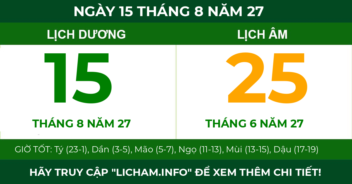 lịch âm ngày 15 tháng 8 năm 27