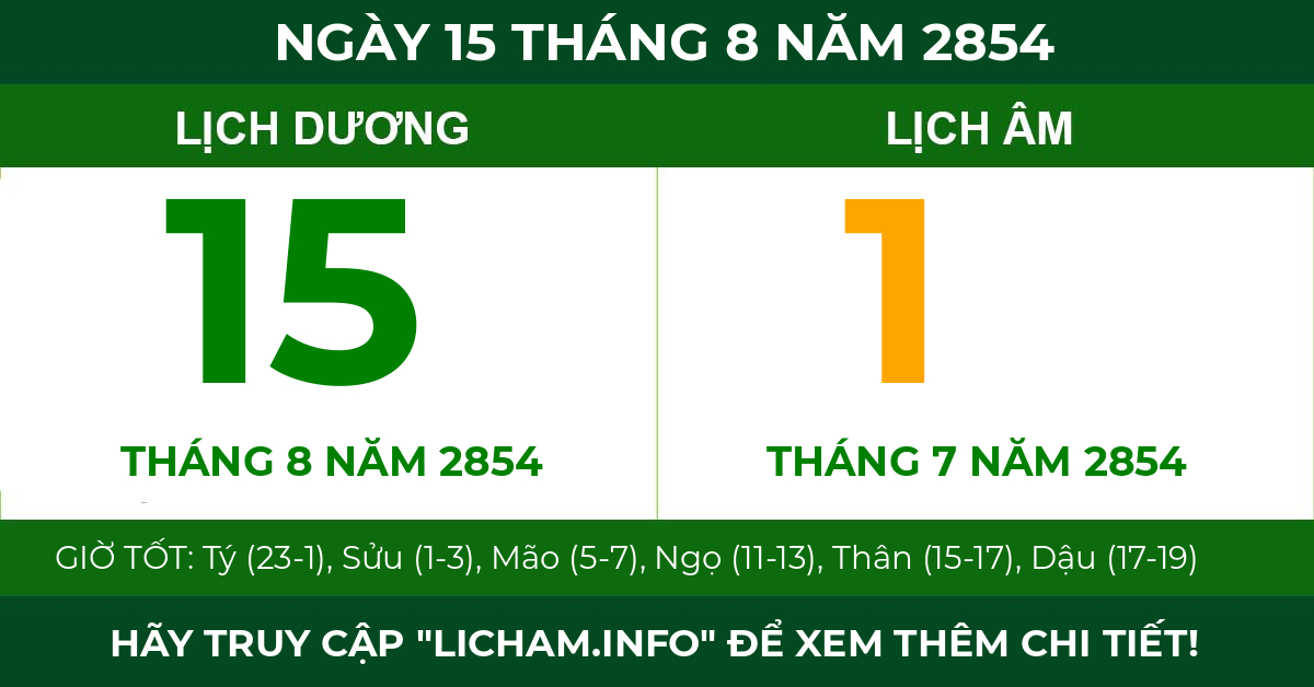 lịch âm ngày 15 tháng 8 năm 2854