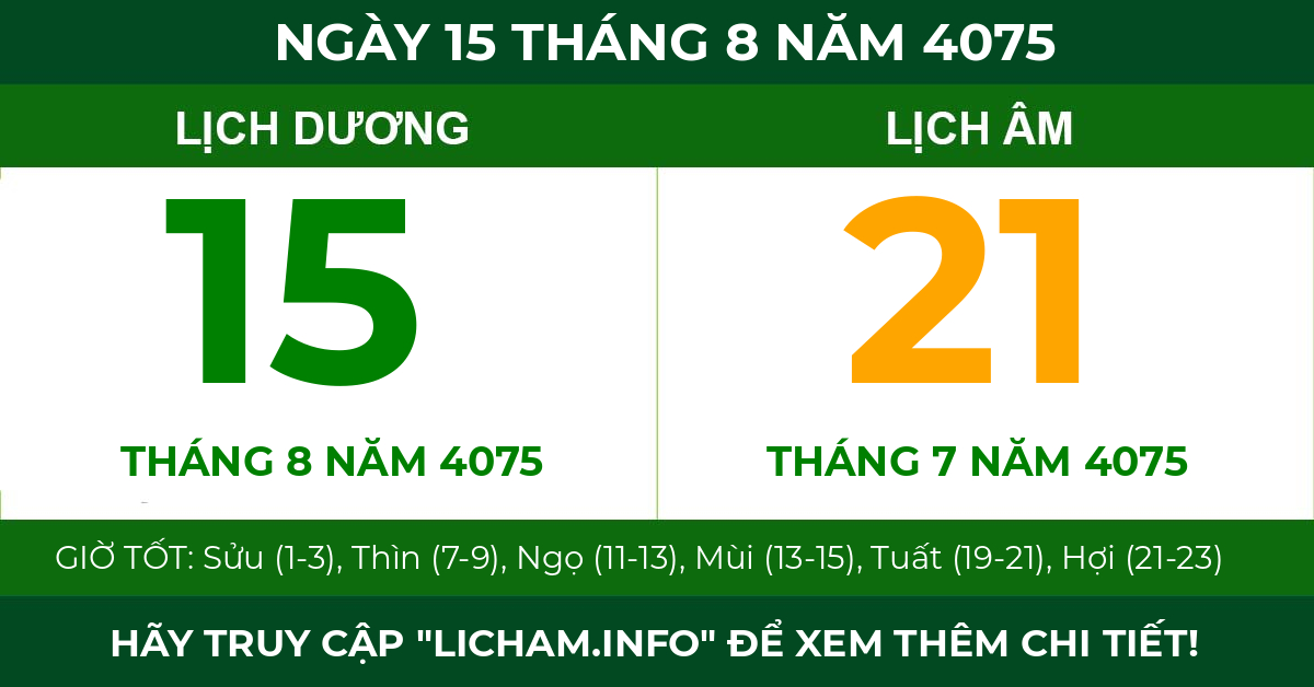 lịch âm ngày 15 tháng 8 năm 4075