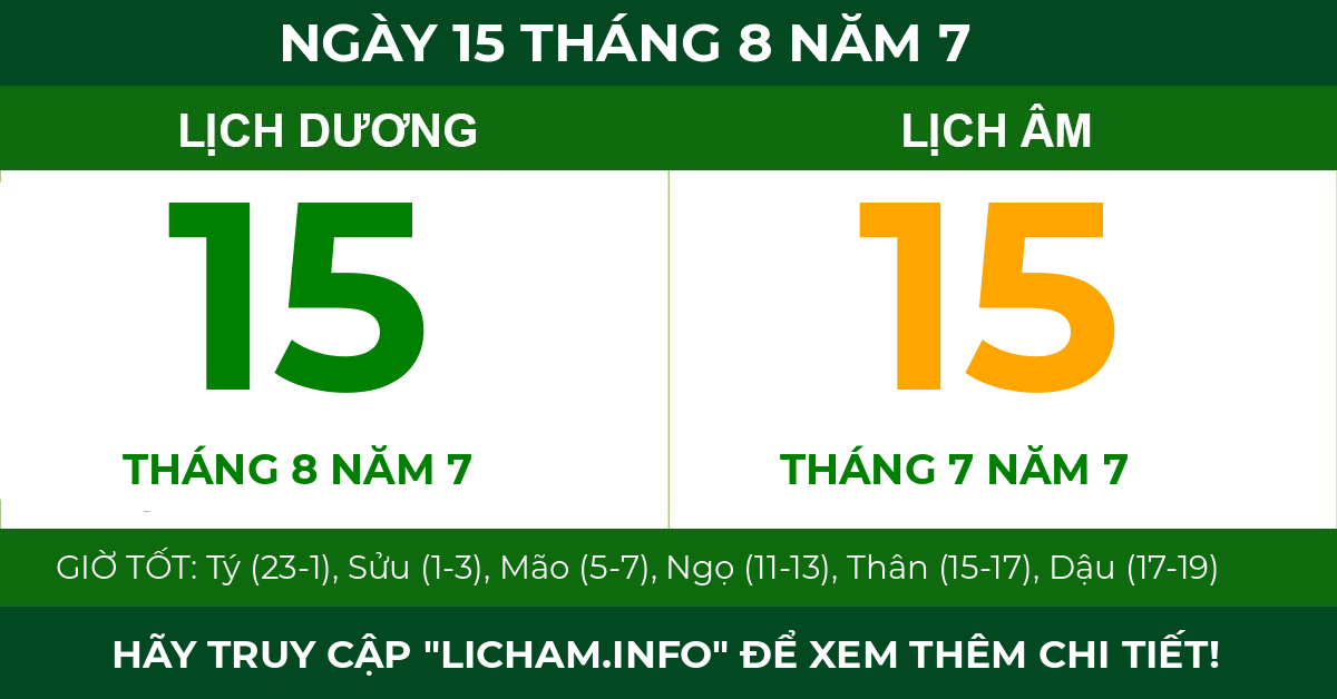 lịch âm ngày 15 tháng 8 năm 7