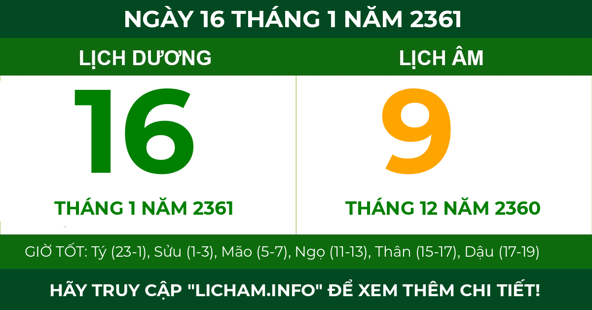 lịch âm ngày 16 tháng 1 năm 2361
