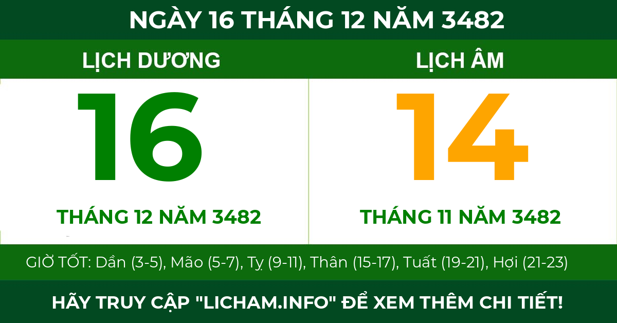 lịch âm ngày 16 tháng 12 năm 3482