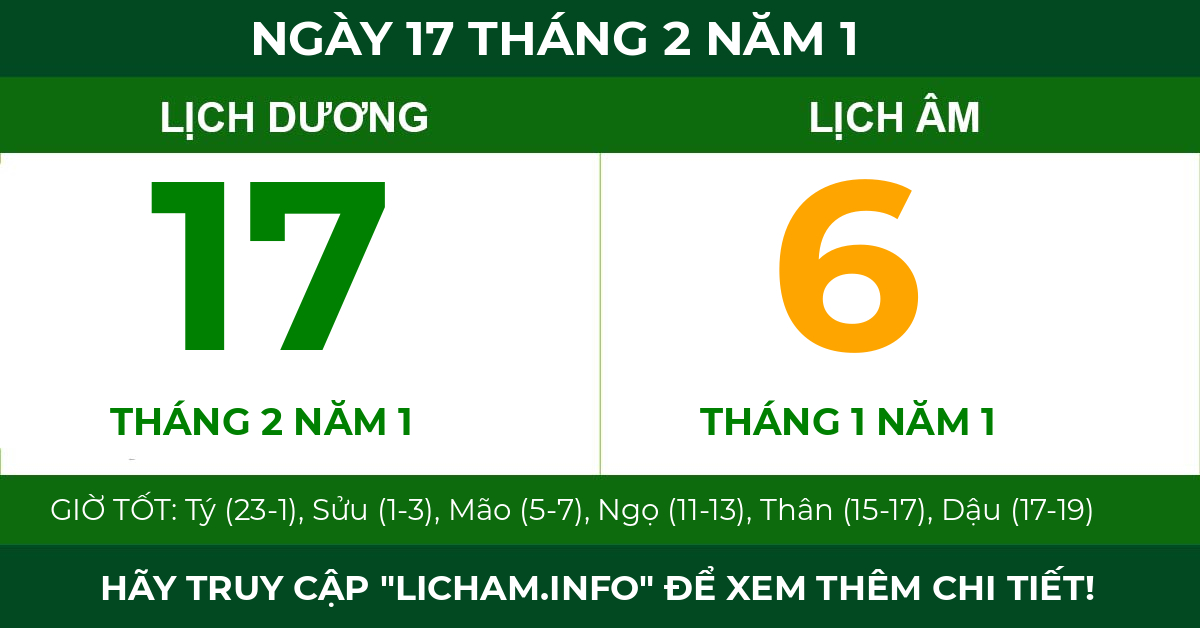 lịch âm ngày 17 tháng 2 năm 1