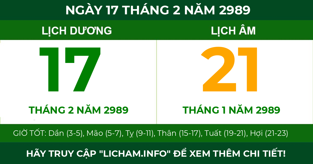 lịch âm ngày 17 tháng 2 năm 2989