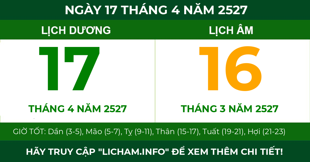lịch âm ngày 17 tháng 4 năm 2527