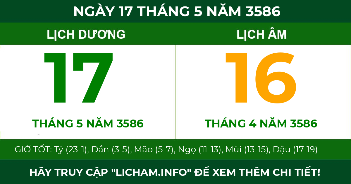lịch âm ngày 17 tháng 5 năm 3586