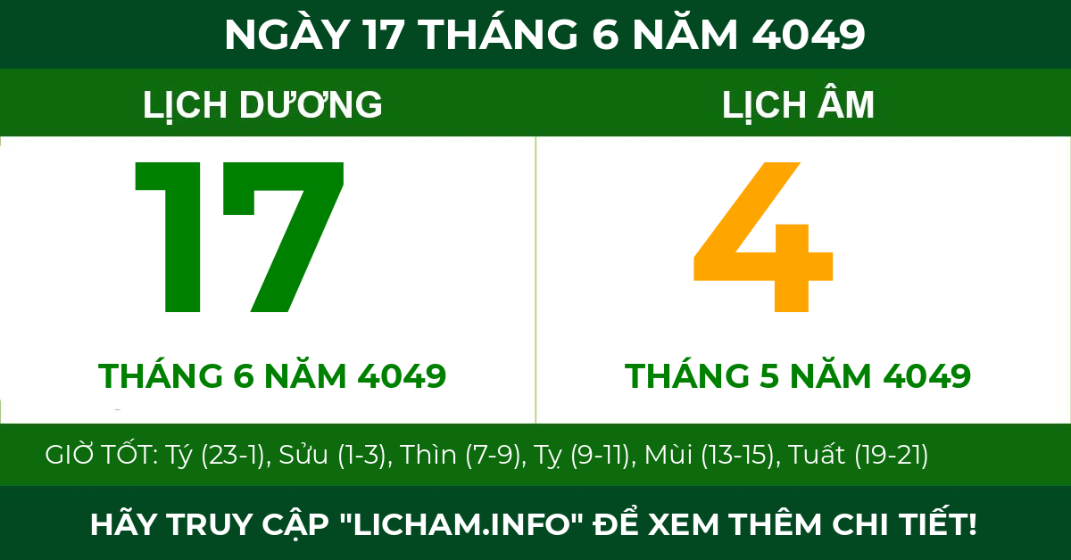 lịch âm ngày 17 tháng 6 năm 4049