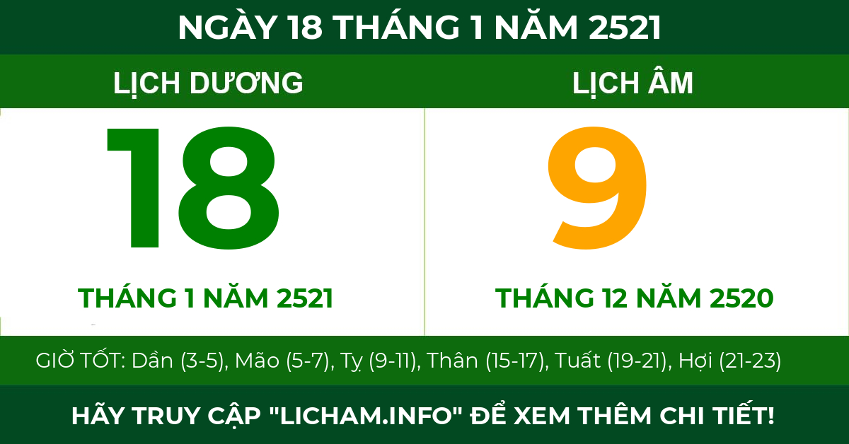 lịch âm ngày 18 tháng 1 năm 2521
