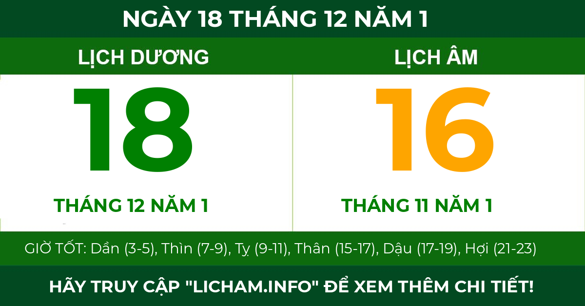 lịch âm ngày 18 tháng 12 năm 1