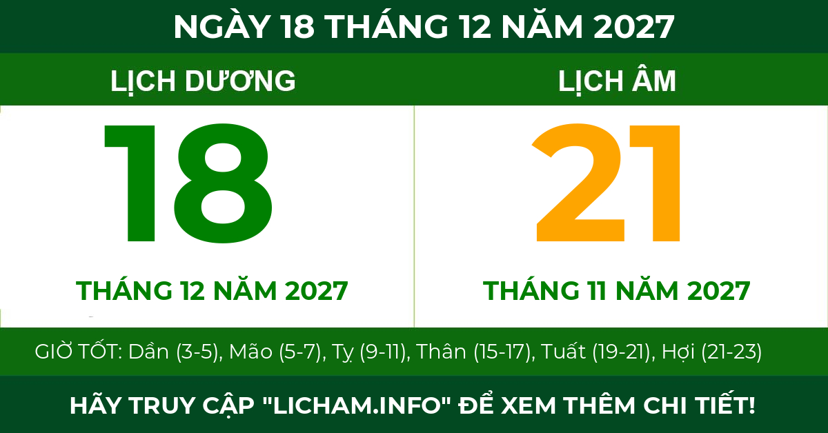 lịch âm ngày 18 tháng 12 năm 2027