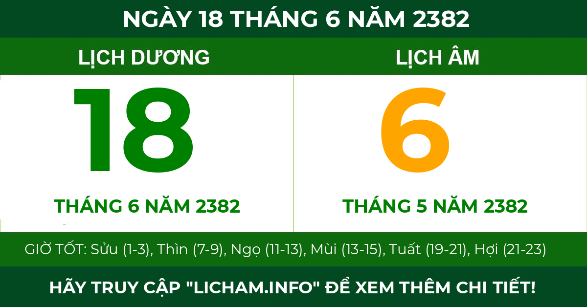 lịch âm ngày 18 tháng 6 năm 2382