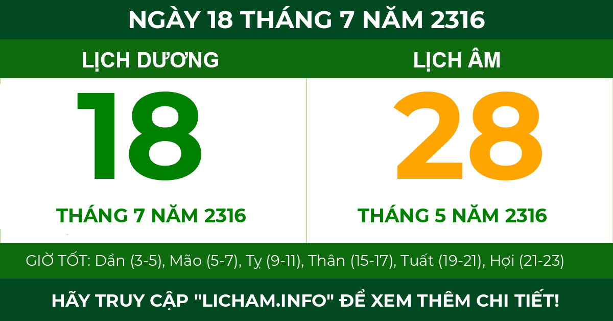 lịch âm ngày 18 tháng 7 năm 2316