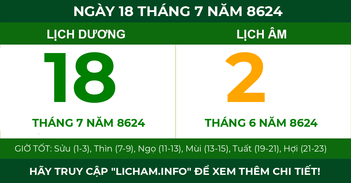lịch âm ngày 18 tháng 7 năm 8624