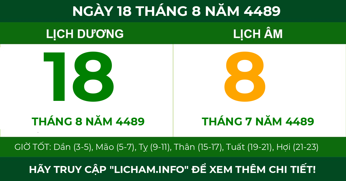 lịch âm ngày 18 tháng 8 năm 4489