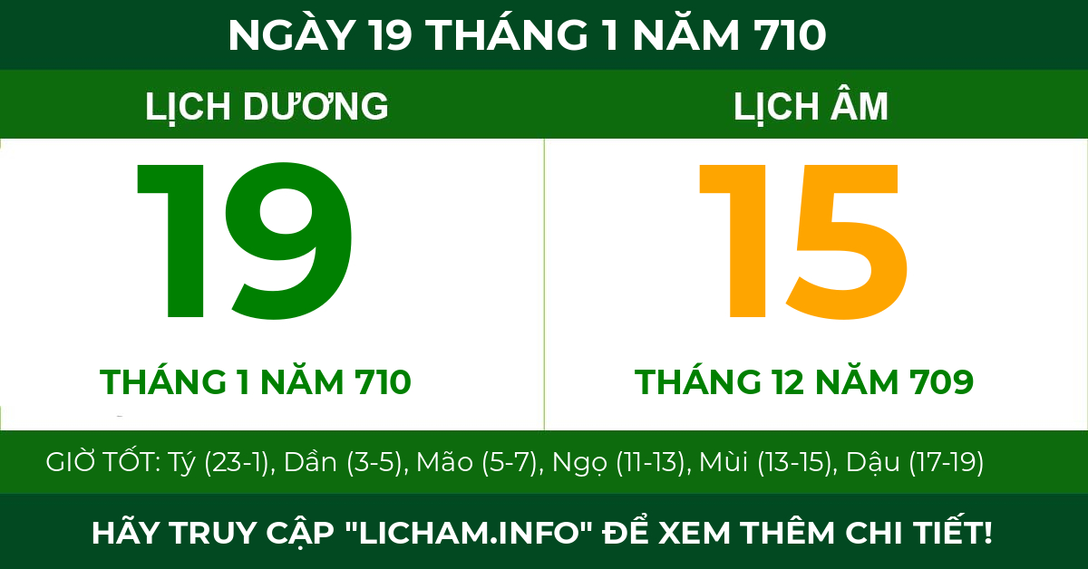 lịch âm ngày 19 tháng 1 năm 710